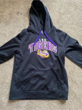 Fanatics Black Hoodie with Purple Drawstrings
